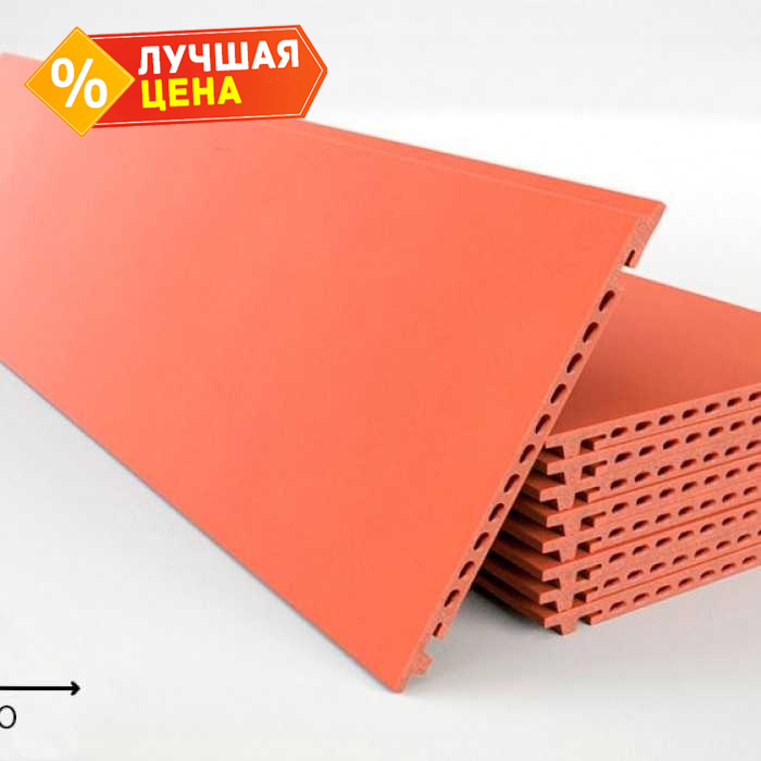 Керамогранитная плита FAVEKER GA16 для НФС, Rojo, 1200х250х18 мм